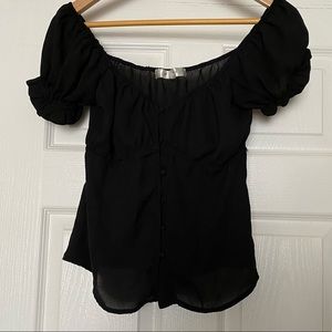 Rowa Puff Sleeve Milkmaid Blouse